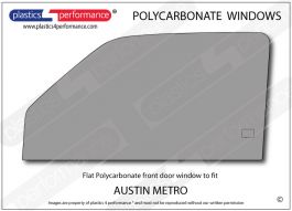 Austin Metro Lexan Polycarbonate Left Front Door Window