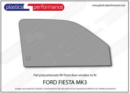 Ford Fiesta Mk Lexan Polycarbonate Right Front Door Window