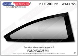 Ford Focus Mk Lexan Polycarbonate Right Rear Quarter Window