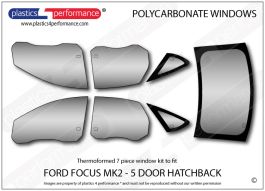 Ford Focus Mk Dr Hatch Lexan Polycarbonate Window Kit