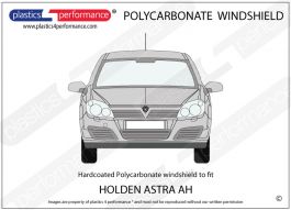 Holden Astra Ah Dr Hardcoated Lexan Polycarbonate Front Windscreen