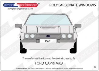 Ford Capri MK3 Lexan Polycarbonate Windows Plastics 4 Performance