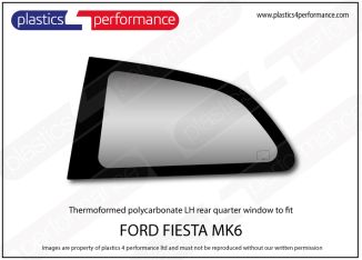 Ford Fiesta Mk6 3dr Lexan Polycarbonate Windows Plastics 4 Performance