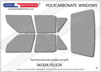 Skoda Felicia Hatchback Lexan Polycarbonate Windows Plastics 4