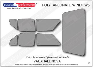 Vauxhall Nova 3dr Lexan Polycarbonate Windows Plastics 4 Performance