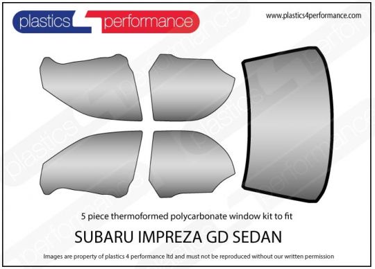 Subaru Impreza Gd Lexan Window Kit