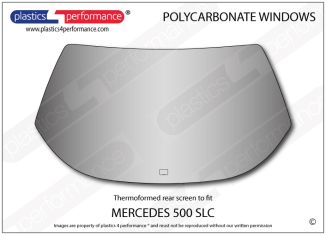 Mercedes 500 SLC Lexan Polycarbonate windows - Plastics 4 Performance